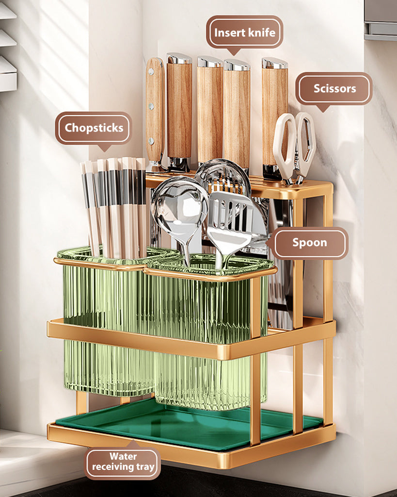 HASTHIP Kitchen Chopsticks Rack Chopstick Box Wall Mount or Countertop Cultery Drainer Utensils HASTHIP Kitchen Chopsticks Rack Chopstick Box Wall Mount or Countertop Cultery Drainer Utensils